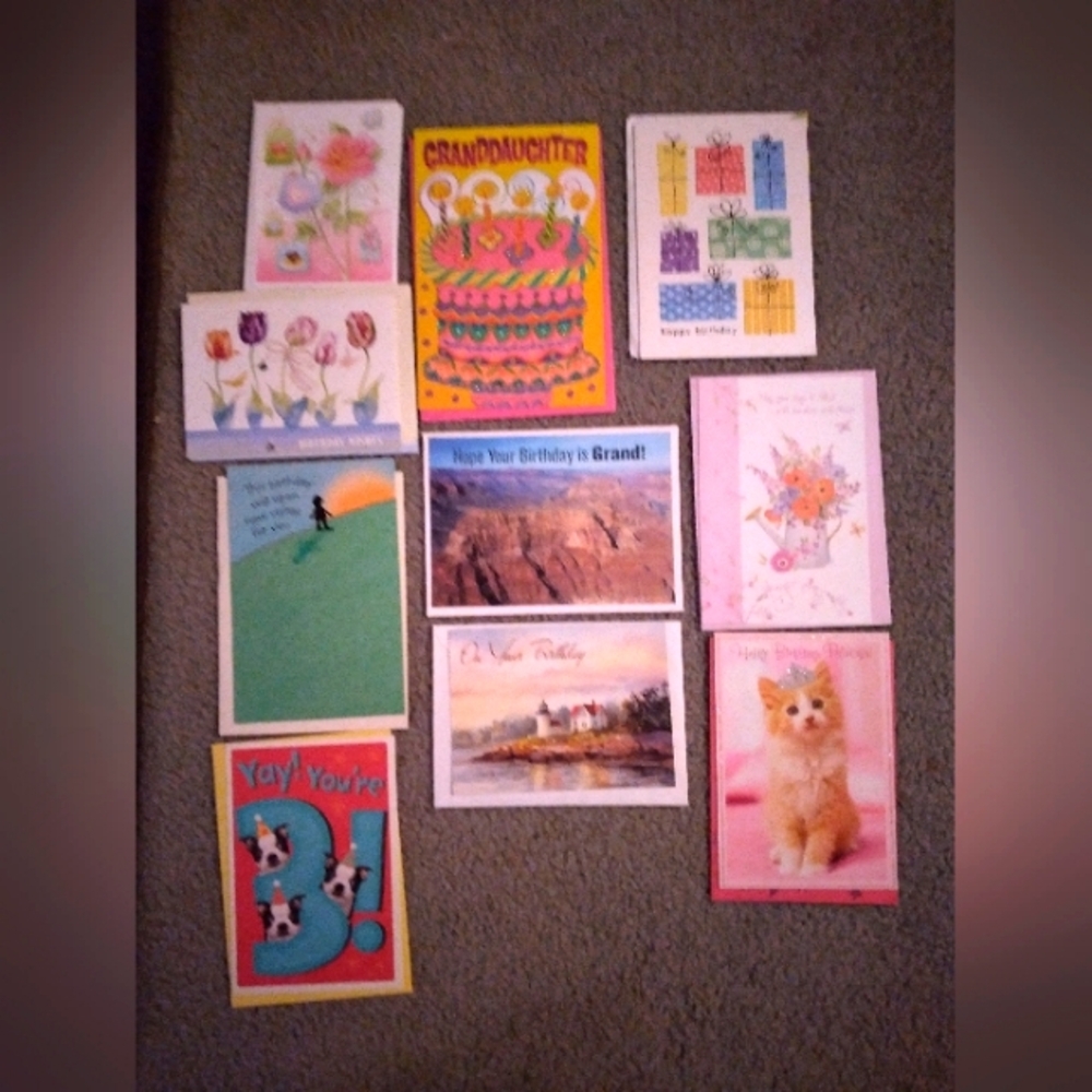 Lot of (10) birthday cards